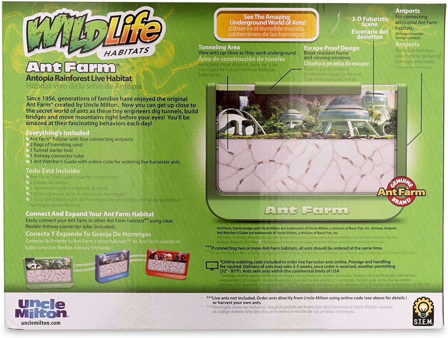 Uncle Milton The Original Ant Farm Live Ant Habitat, Kids' Nature 