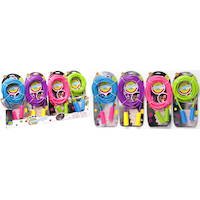 Goofy Foot Kids' Double Dutch Skipping Jump Rope, Multi-Coloured, 14-ft, Assorted, Ages 6+, for Summer/Backyard Activities