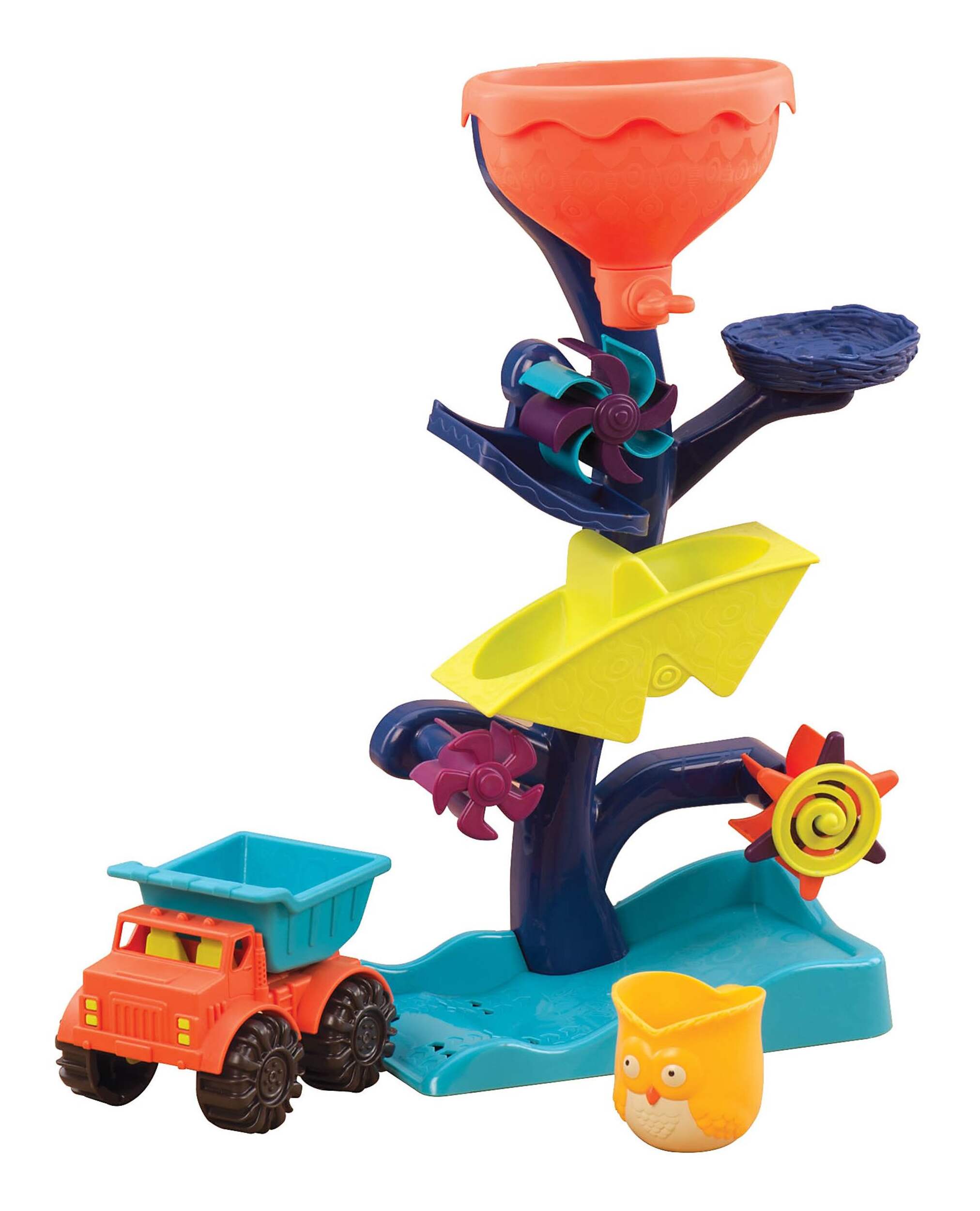 Battat B. Toys Owl About Waterfalls Water Wheel, Ages 18 months + Composite_or_Mixed