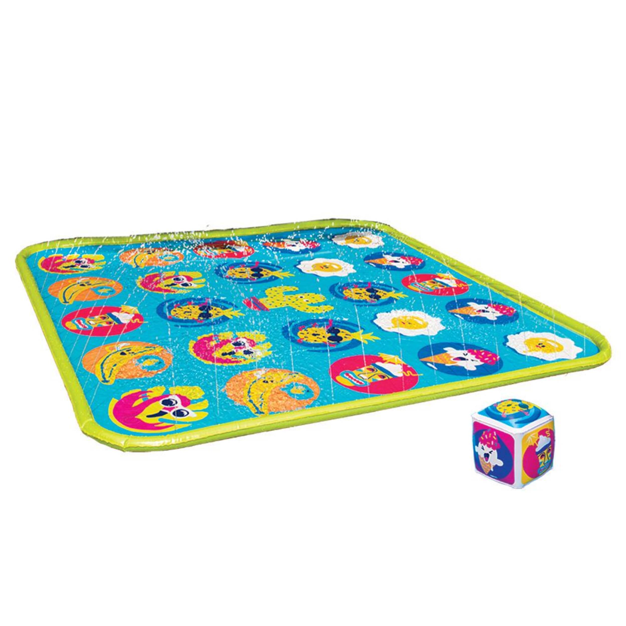 Twist N' Turn Splash Pad with Water Sprinkler Game, Multi-Coloured, Ages 8+, for Beach/Pool Fun Activities Front_Angled_Right