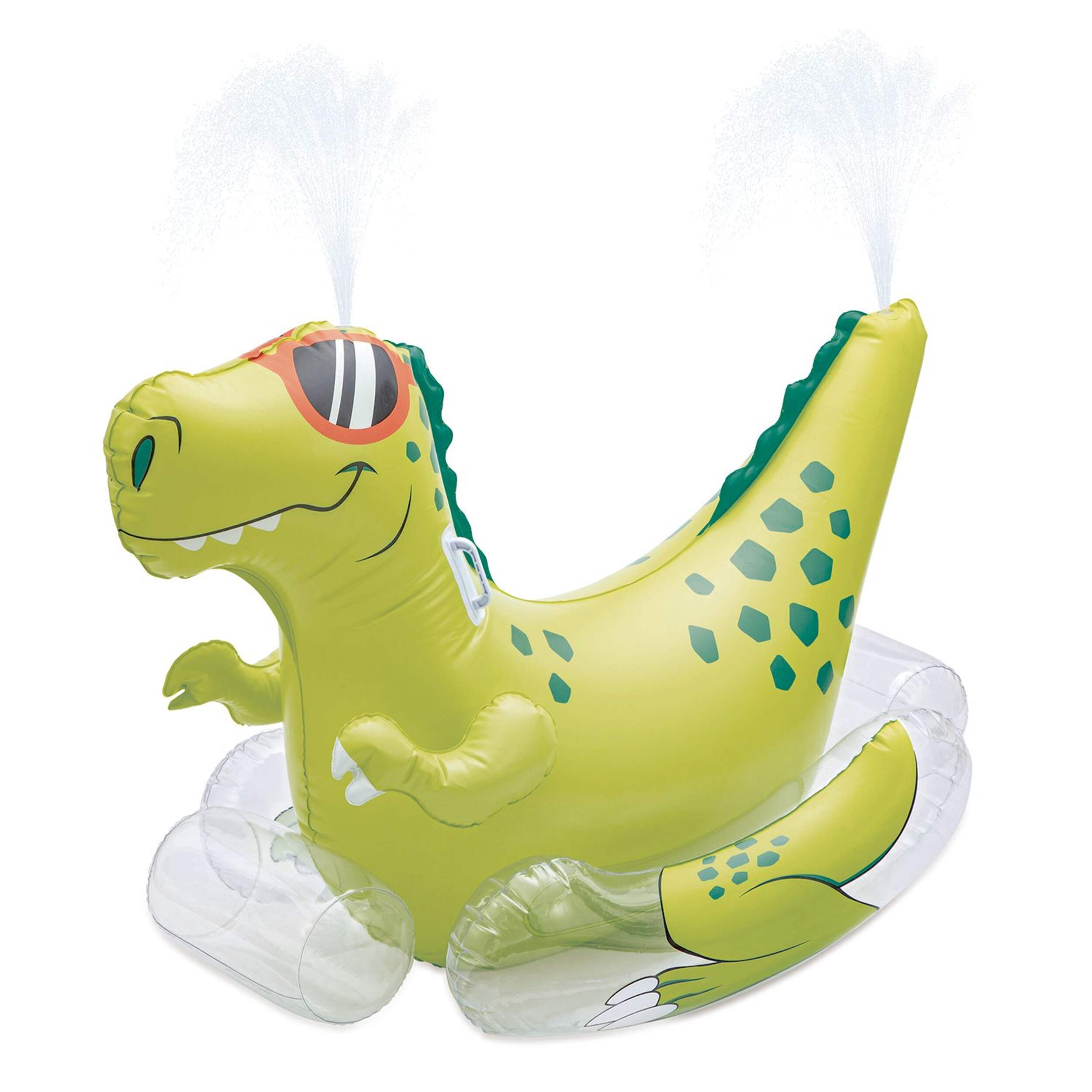 Arroseur gonflable en forme de dinosaure, vert, 3 pi, 3 ans et plus, pour plage/piscine Front_Three_Fourths_Angled_Left