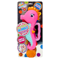Goofy Foot Seahorse Bubble Blower Toy & Bubbles Solution, Pink, Ages 3+, for Summer/Backyard Activities Front_Flat