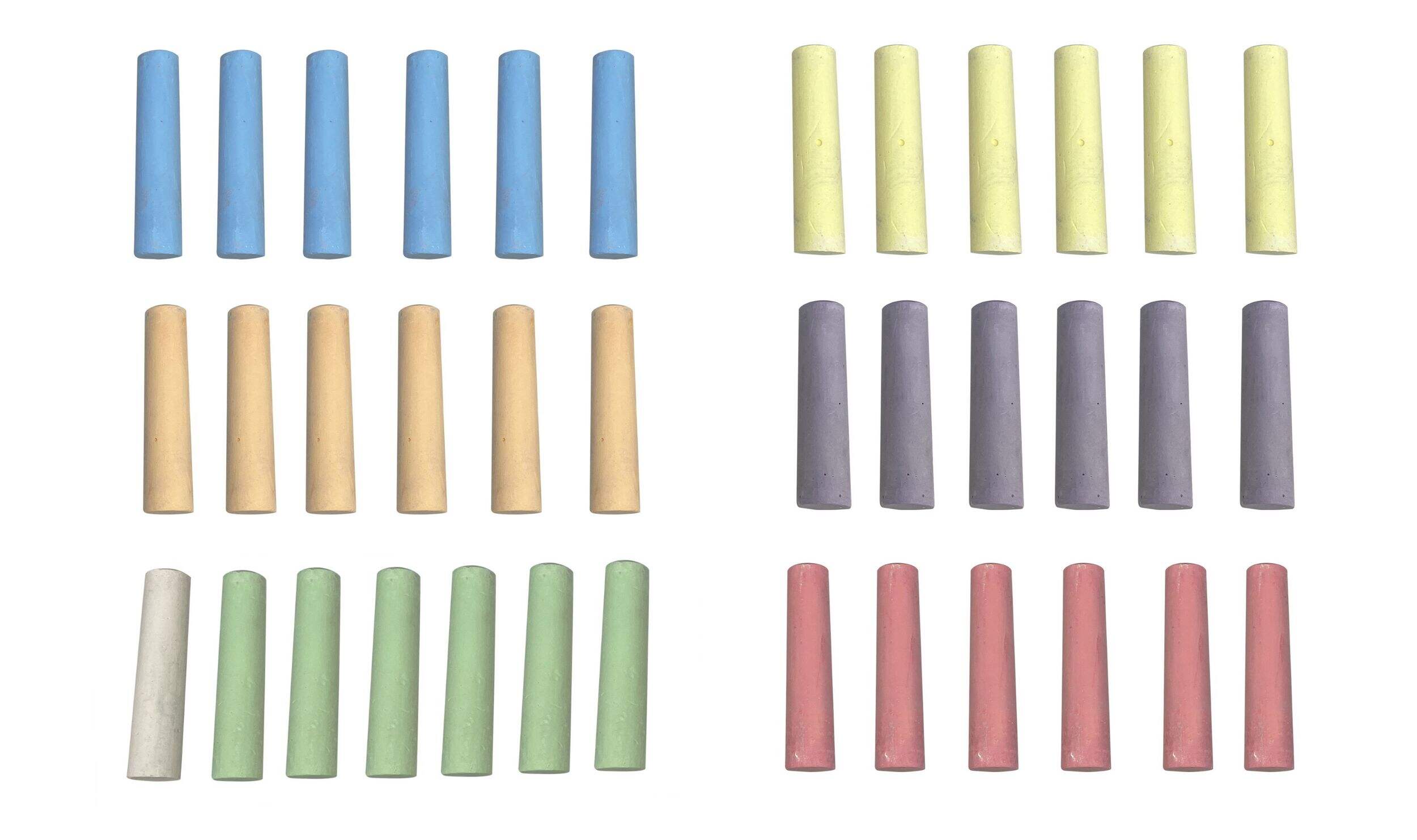 Sidewalk Chalk Set, Multi-Coloured, 37-pk, Ages 4+, for Summer/Lawn Activities Front_Flat