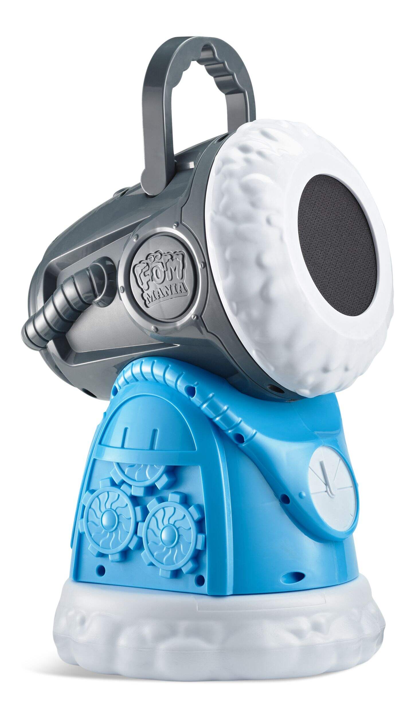 Fom Mania Fomalanche Foam Maker, Blue/Grey, 10-oz, Ages 5+, for Summer/Backyard Activities Front_Three_Fourths_Angled_Right