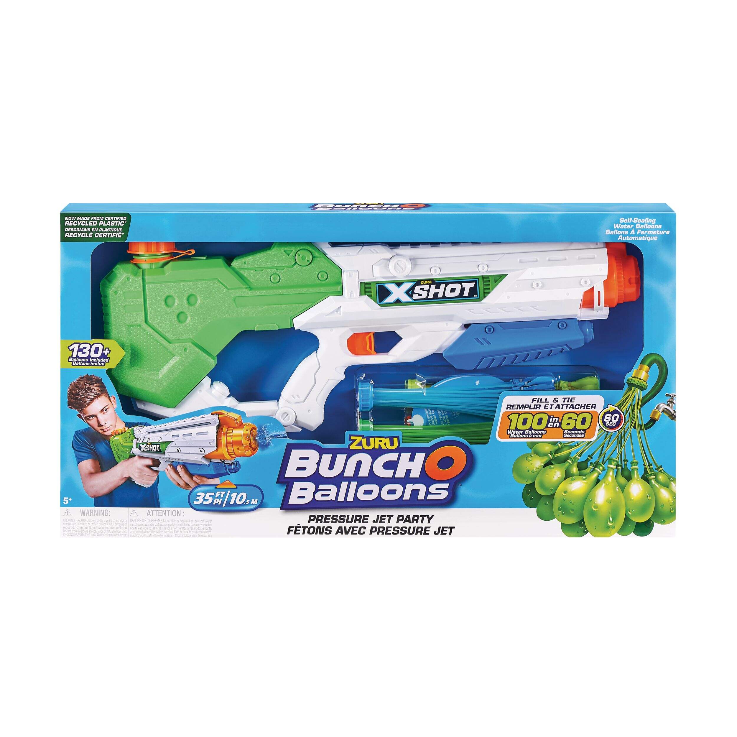 ZURUBunch O Balloons Water Warfare Jet Party Pack, Water Fun Kids Game, 35-cm, Age 3+ Front_Elevated