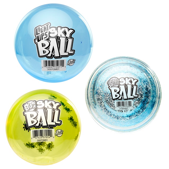 Maui Toys Sky Ball Kids' Bouncy Ball, LED LightUp/Bug/Jupiter Glitter