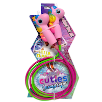 Unicorn Squishy Cuties Kids' Foam Handle Skipping Jump Rope, Pink, 8-ft, Ages 4+, for Summer/Backyard Activities