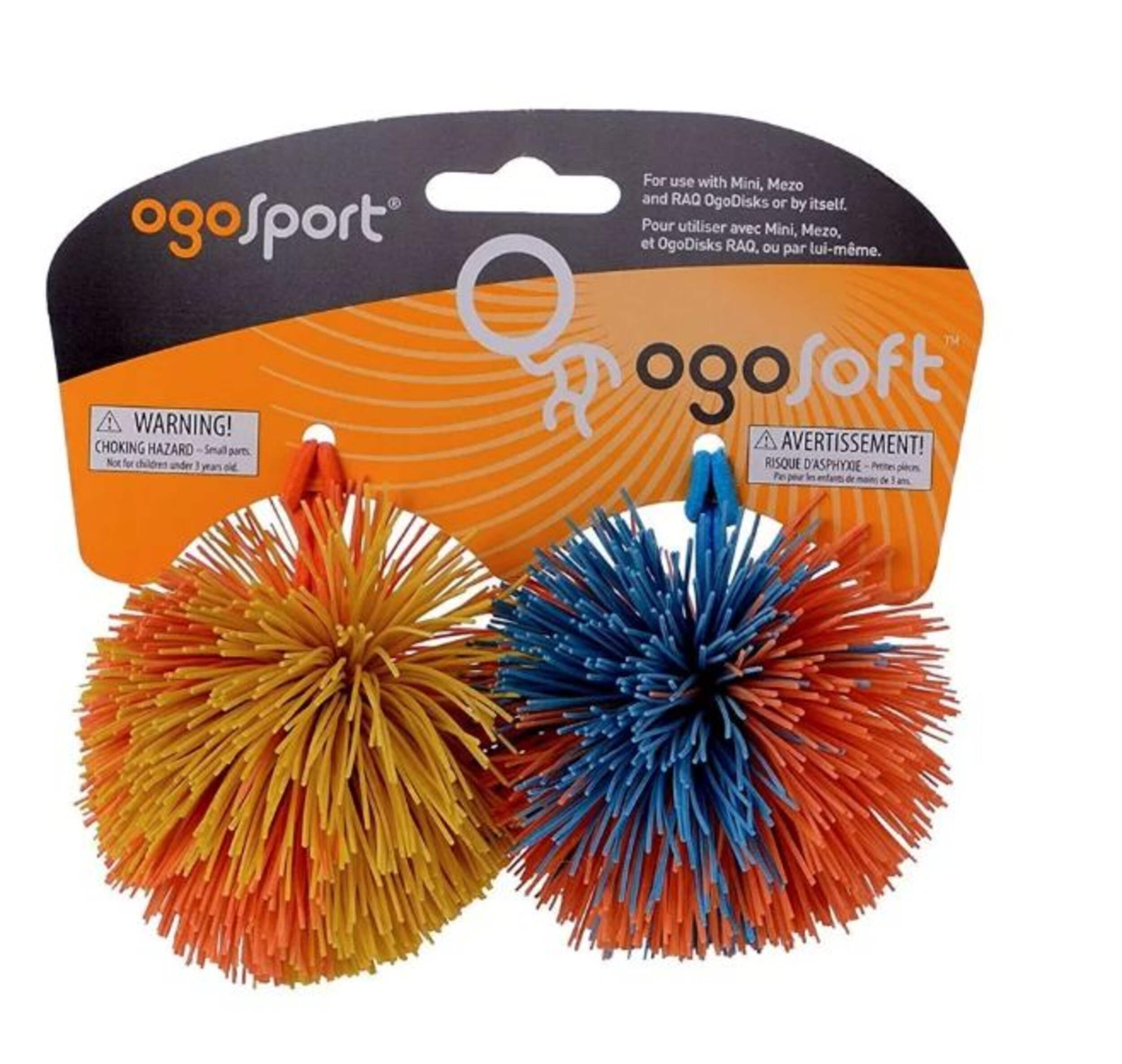 OgoSport Kids' Mini Koosh Elastic Toy Ball For Use With Ogo Disk/Ogo Paddle, Age 6+, 2-Pk Front_Flat