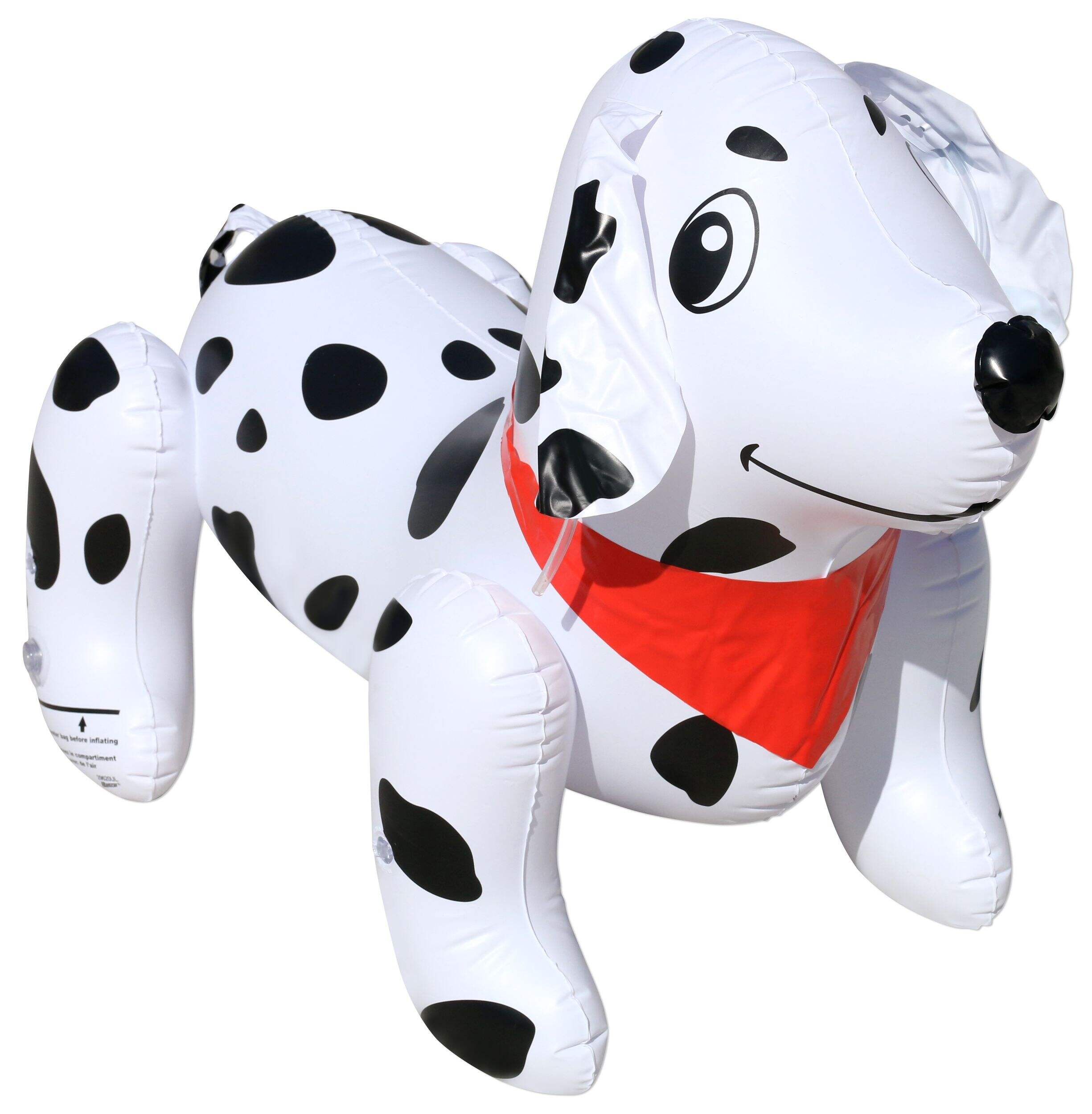 Banzai Inflatable Dalmatian Sprinkler, Kids' Outdoor Summer Water Toy, Age 3+ Front_Three_Fourths_Angled_Right