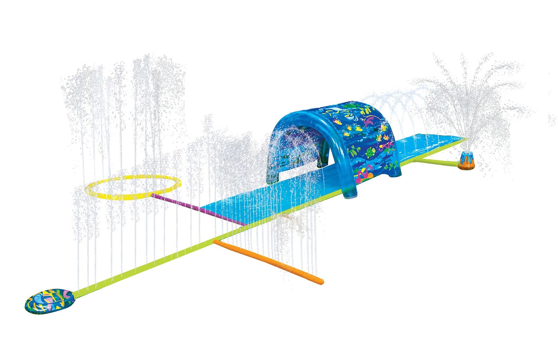 Banzai Splash 'N Slide Sprinkler Park, Kids' Outdoor Summer Water