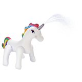 Unicorn Giant Inflatable Water Sprinkler, White, 7-ft, Ages 5+, for Beach/Pool Fun Activities Front_Three_Fourths_Angled_Right