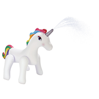Unicorn Giant Inflatable Water Sprinkler, White, 7-ft, Ages 5+, for Beach/Pool Fun Activities