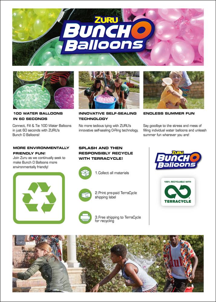 Zuru Bunch O Balloons USA Water Balloons 3 Pack