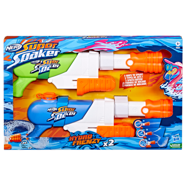 Nerf Super Soaker Hydro Frenzy 3-in-1 Water Blaster, Kids' Outdoor ...