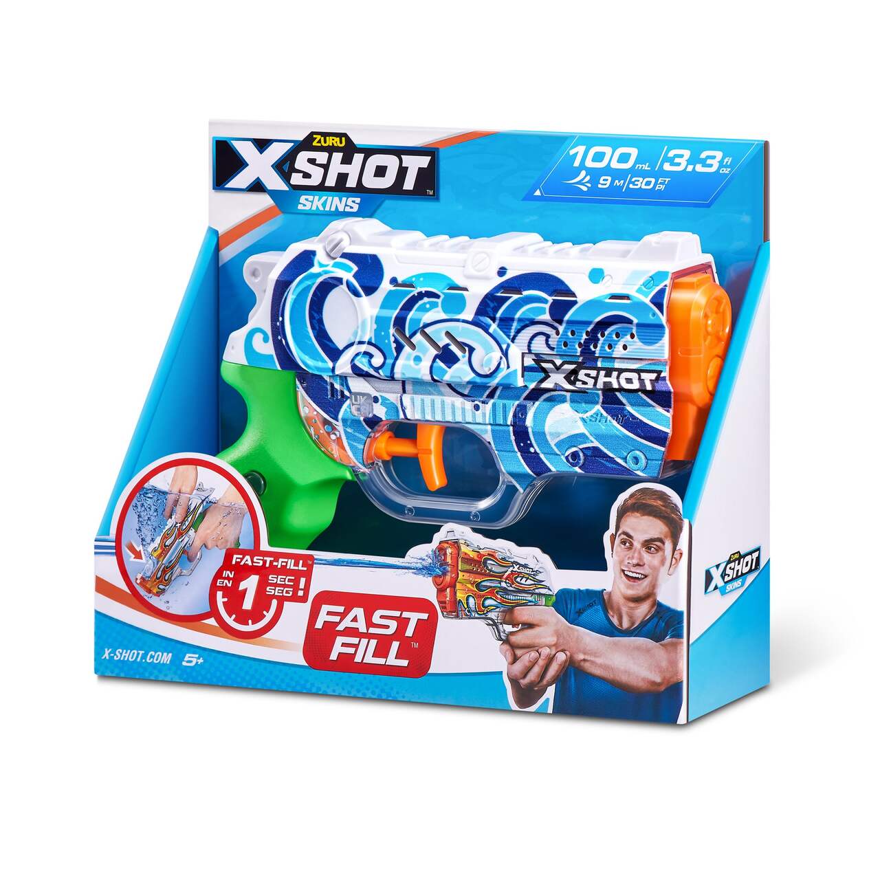 ZURU X-Shot Nano Fast-Fill Water Blaster, Kids' Outdoor Summer Water Toy,  Age 5+