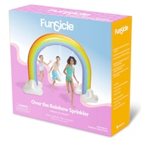 Funsicle Over the Rainbow Giant Inflatable Outdoor Sprinkler with Built-In Water Sprayers