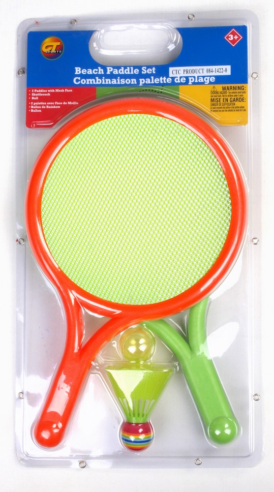 2Player Mini Badminton Set w/ Mesh Rackets & Birdie, Outdoor/Beach Toy