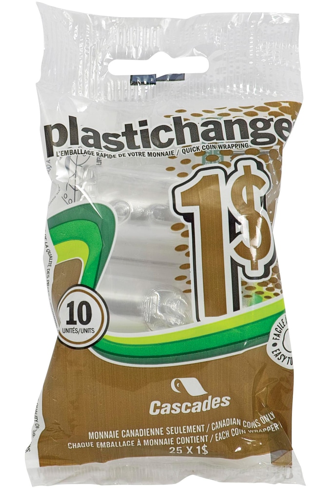 Merangue Plastic Coin Wrappers, Loonie, 10pk Canadian Tire