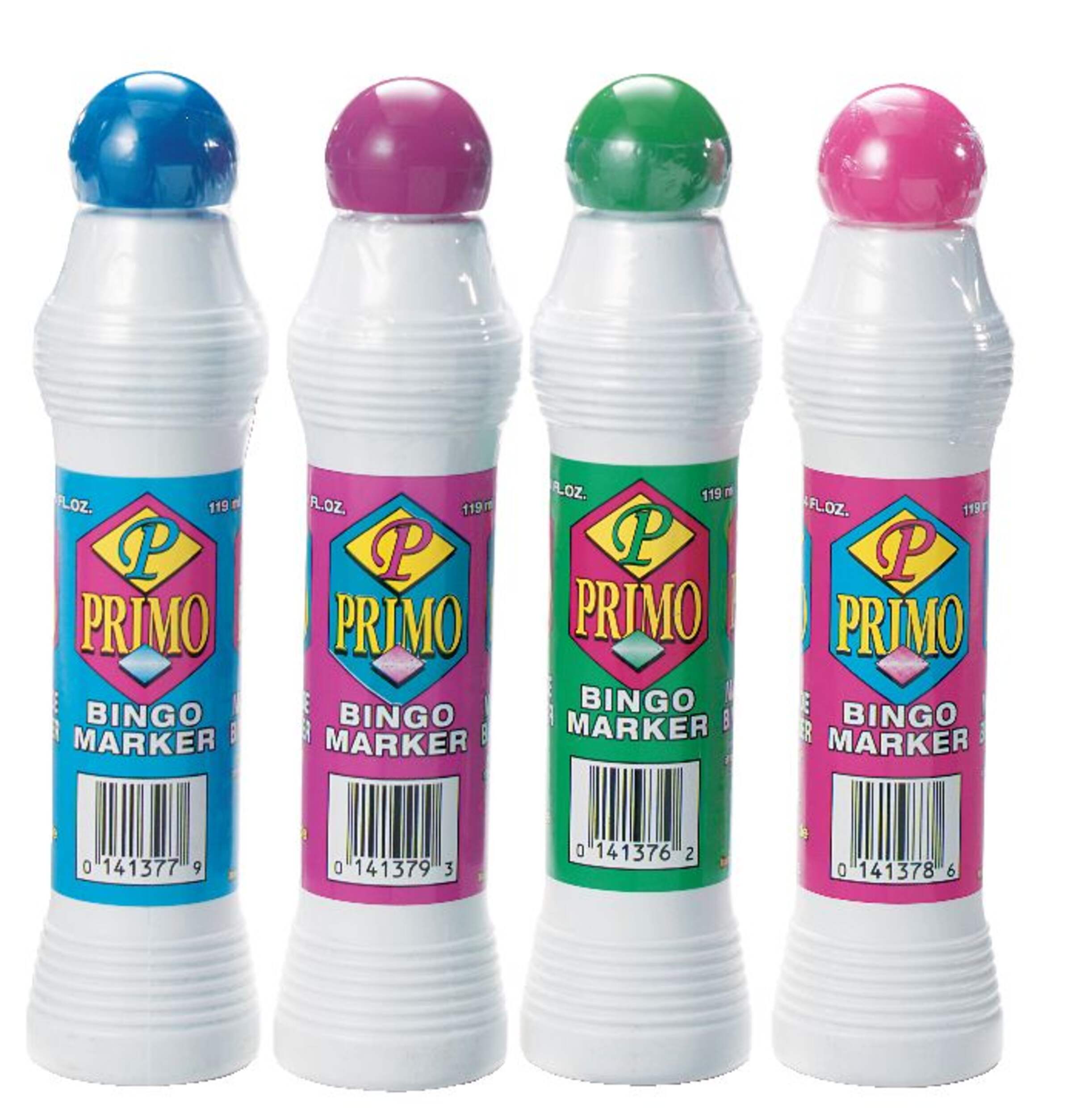 Primo Bingo Dabber/Dauber Markers, Non-Leaking, 100ml, Assorted Colours ...