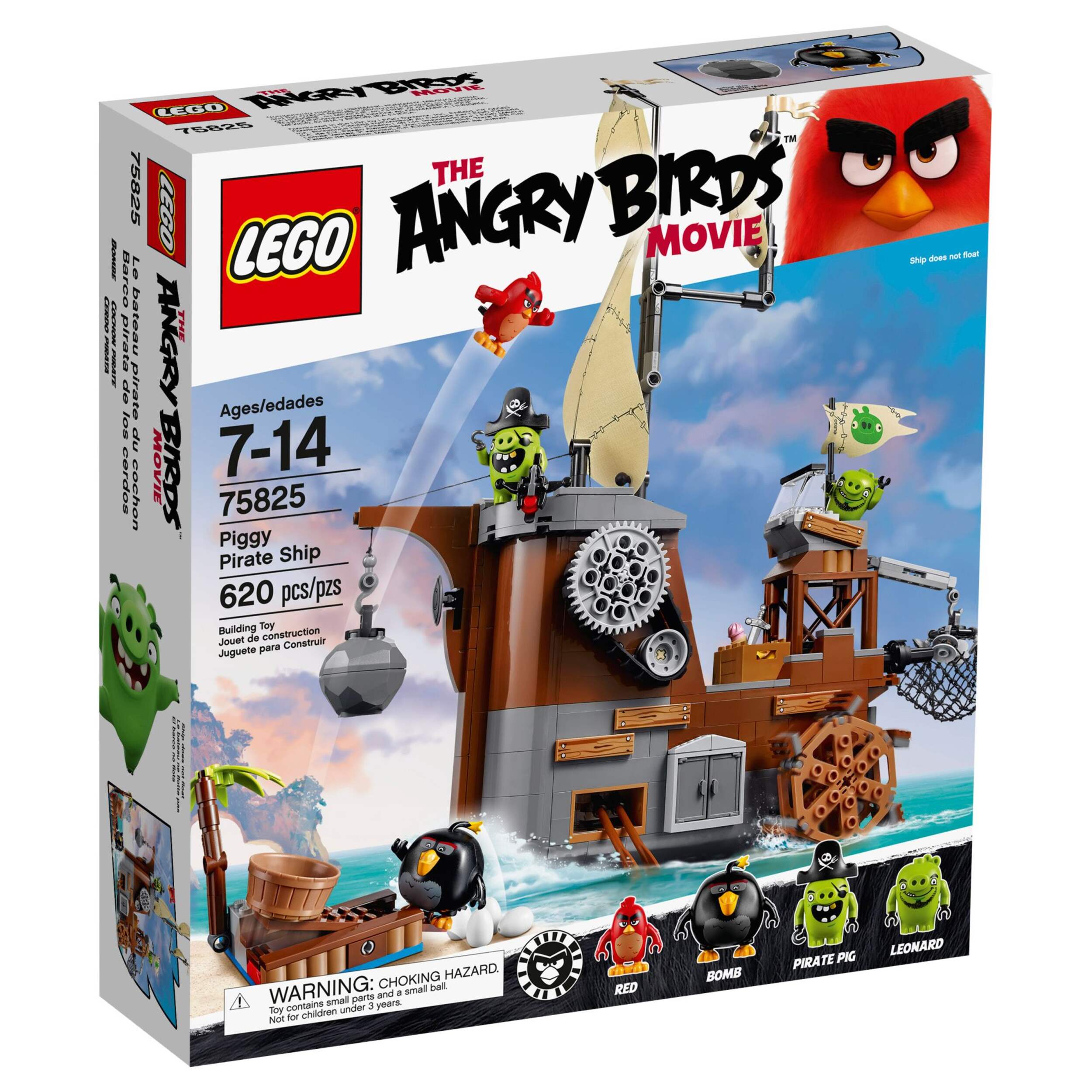 LEGO Angry Birds, Bateau pirate du cochon, 620 pièces Front_Angled_Right