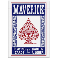 Maverick Traditonal Playing Cards Deck, Red/Blue, Standard Poker Size, Ages 12+, for Birthday/Poker Game Front_Flat