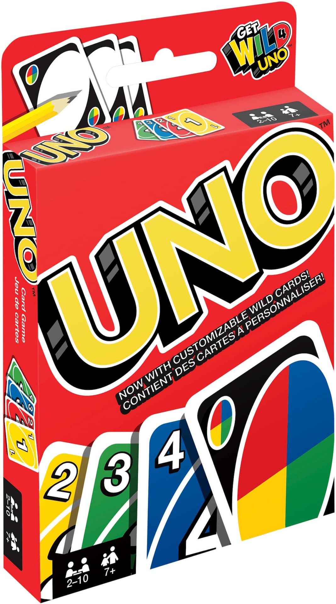 CARTE +4 UNO JEU DE SOCIÉTÉ MATTEL GAMES