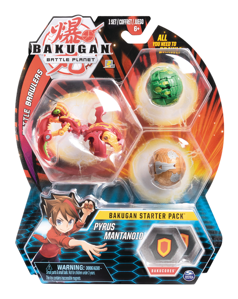 Bakugan Starter Pack Transforming Creature Action Figure Toy (3-Pack ...