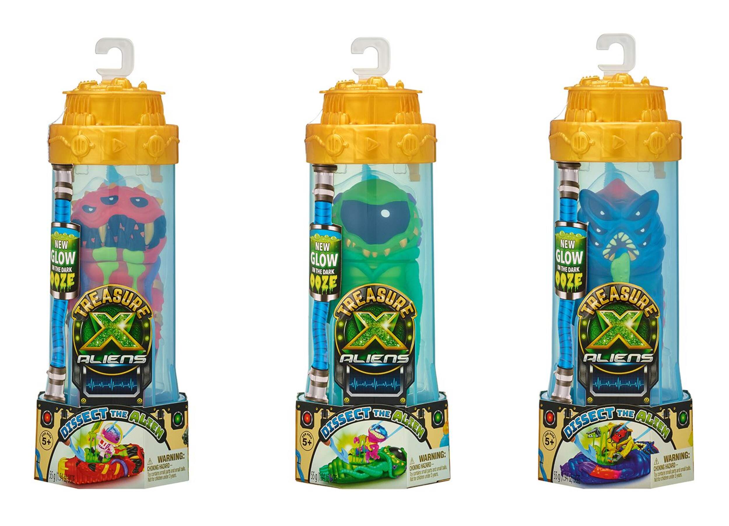 Treasure X Glow-In-The-Dark Ooze Dissect The Alien Action Figure Toy, Assorted, Age 5+ Front_Flat