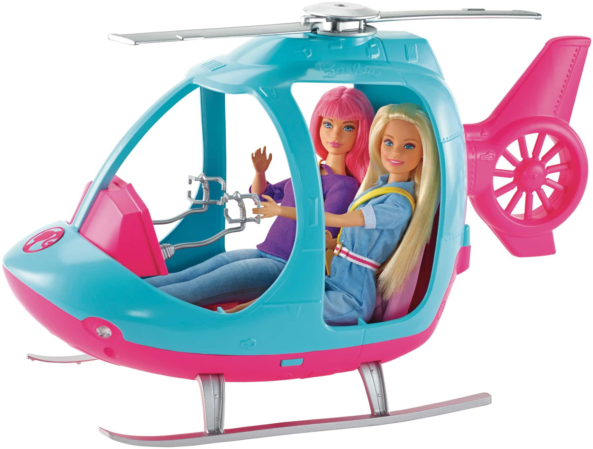 Barbie Travel Helicopter Pink Blue w Spinning Rotor Doll Accessories for Kids Ages 3 Canadian Tire