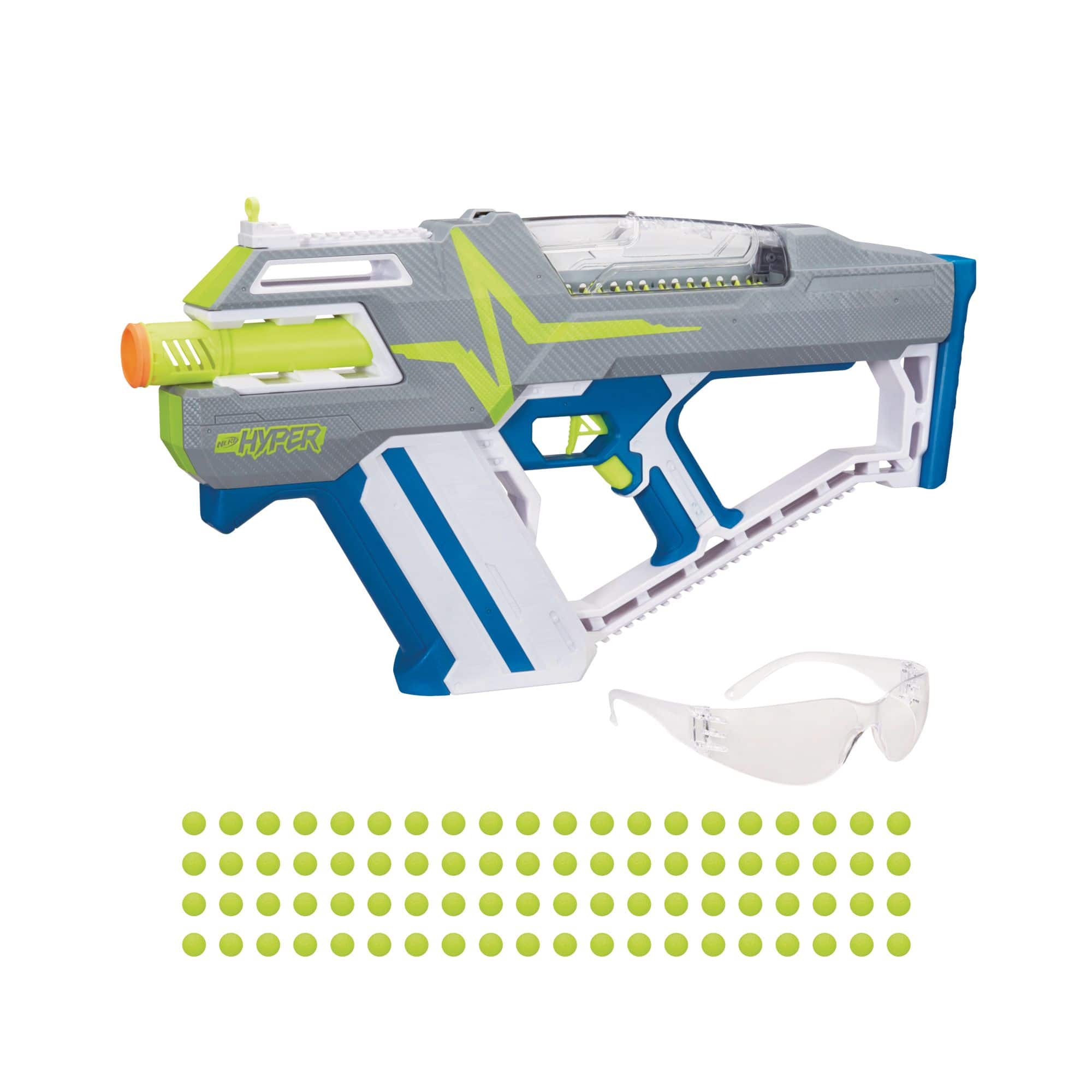 NERF Hyper Mach-100 Fully Motorized Blaster & 80 NERF Hyper Rounds, Age 8+
