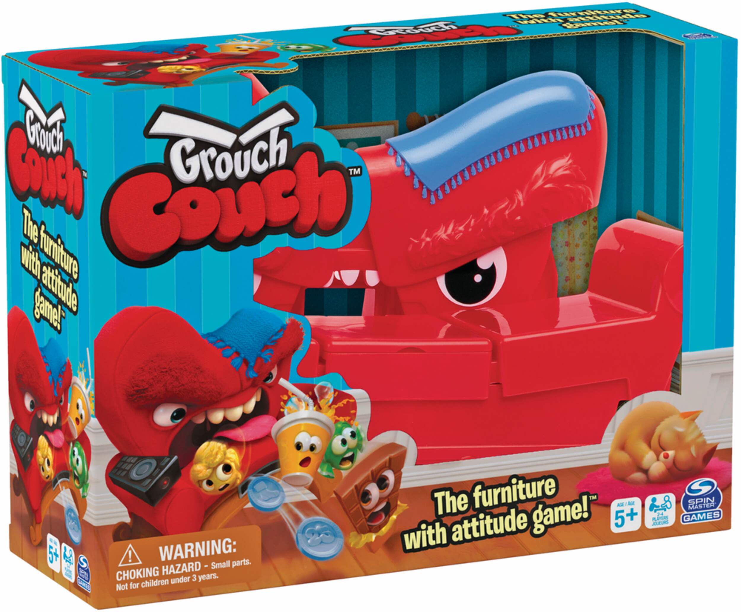 Mastermind Toys Grouch Couch w/Attitude Fast-Paced Board Game For Families & Kids, Ages 5+ Front_Angled_Right