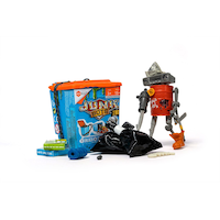 HEXBUG Junk Bots Mystery Pack, 15-Piece Trash Bin Action Figure Toy Building Kit, Age 3+ Composite_or_Mixed