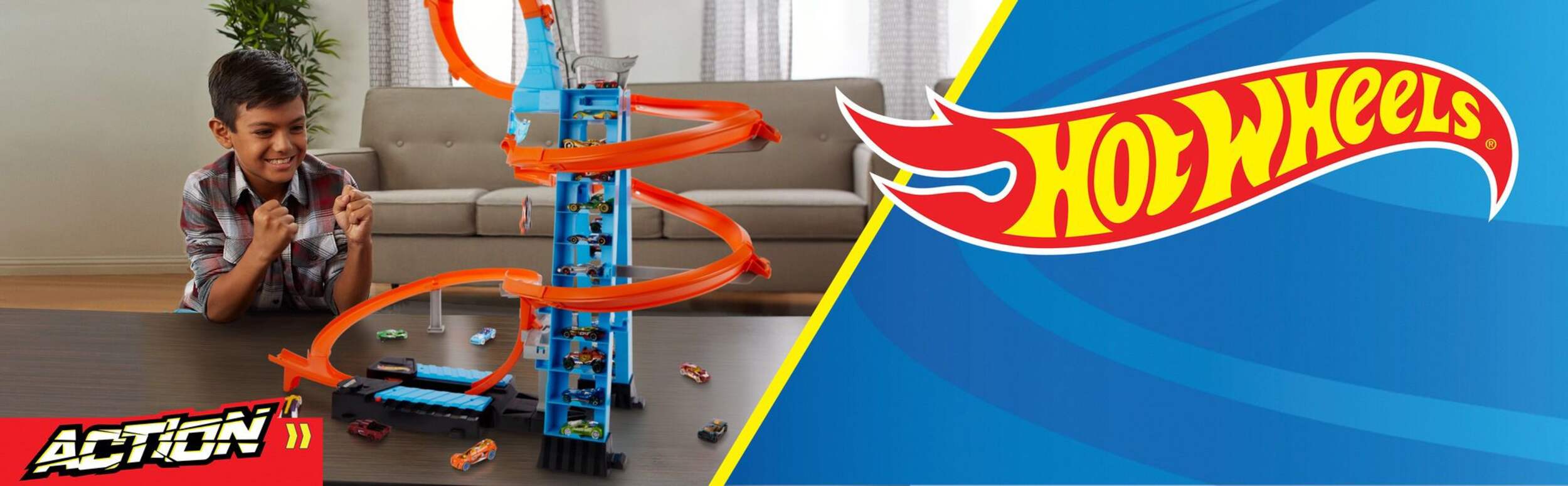 Hot Wheels Sky Crash Tower Race Track Playset w/Motorized Booster & 1 Car, Ages 510 Canadian Tire