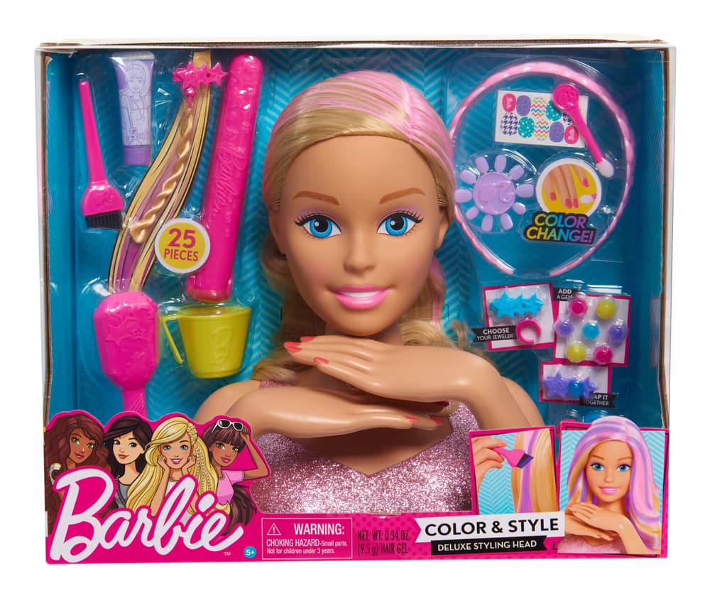 barbie hair and makeup styling head