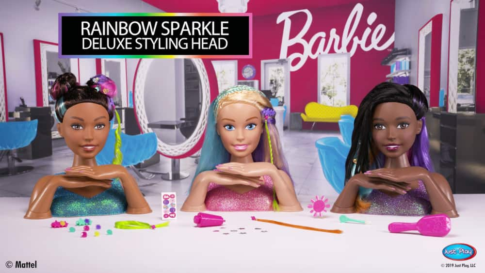 barbie color and crimp styling head