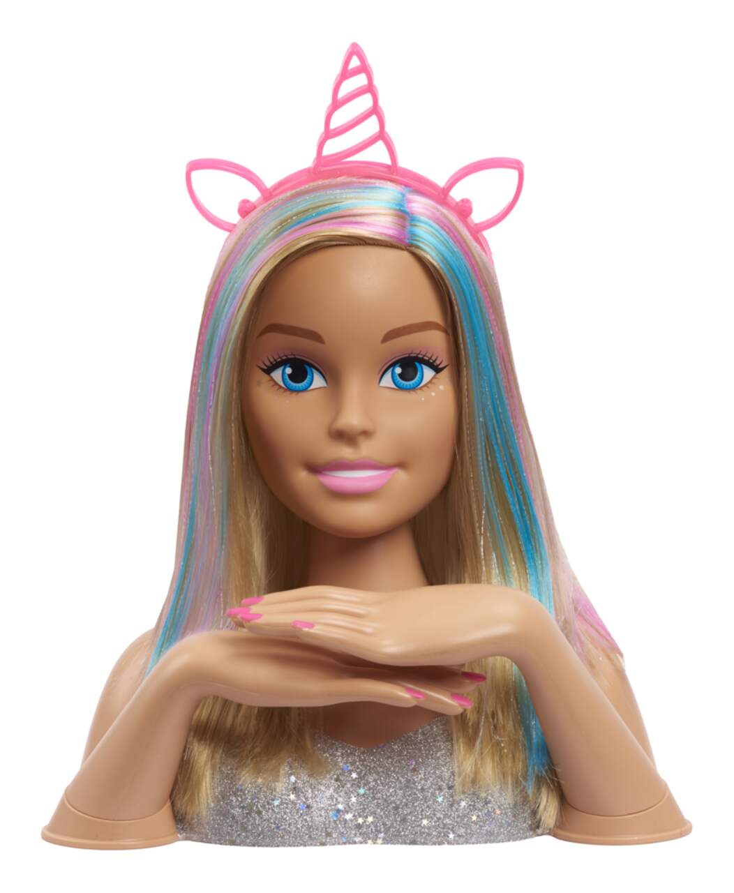 Tête à pomponner de luxe Mattel Barbie avec accessoires, blonde, 3 ans et  plus