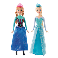 Poupées étincelantes Disney La reine des neiges Anna ou Elsa