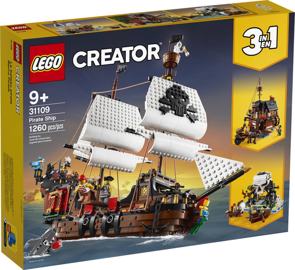 LEGO® Creator 3-in-1 Pirate Ship 31109 Building Toy Kit For Kids, Ages 9+