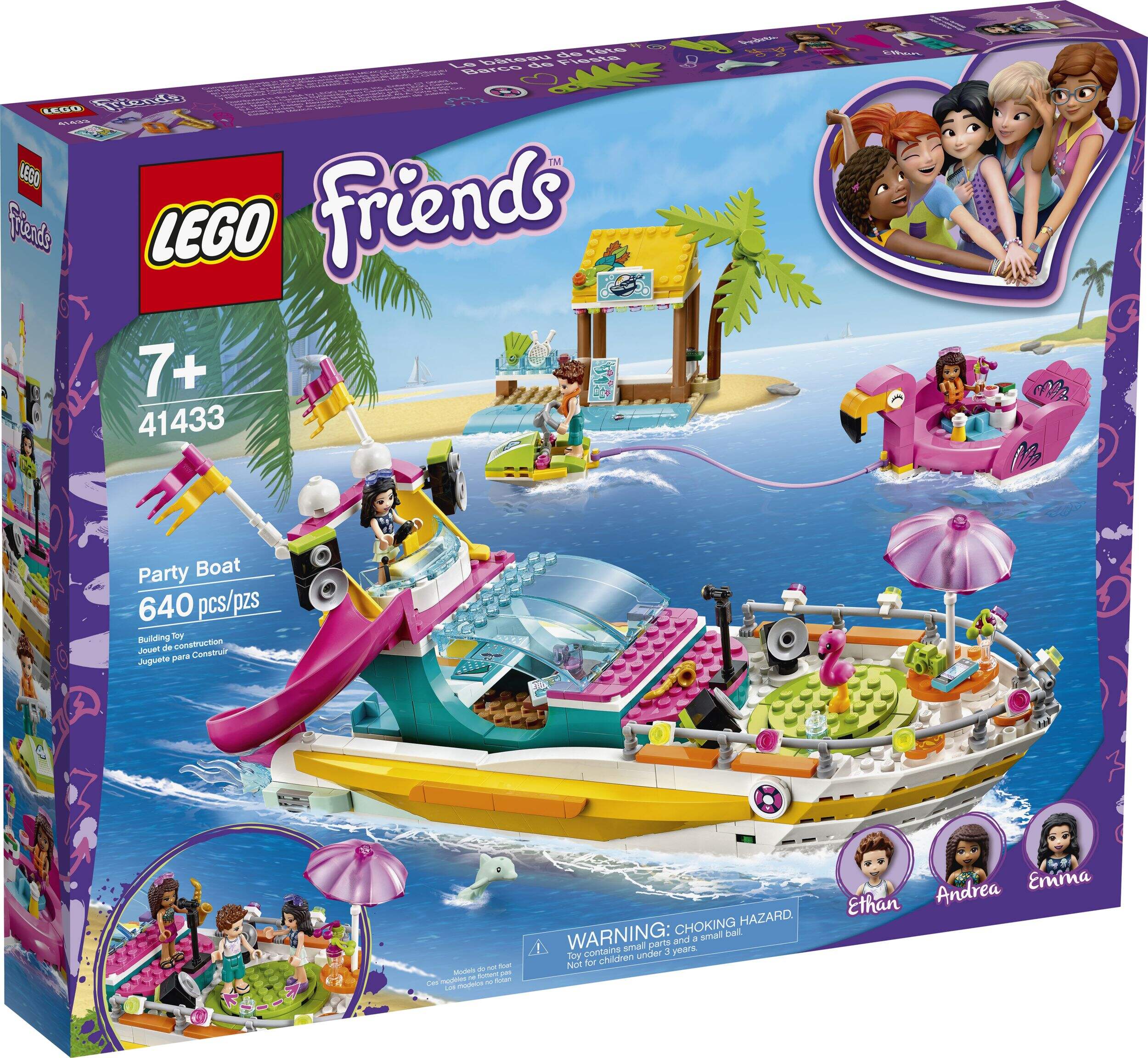 Le bateau de fête LEGO Friends (41433), 7 ans et plus Front_Angled_Right