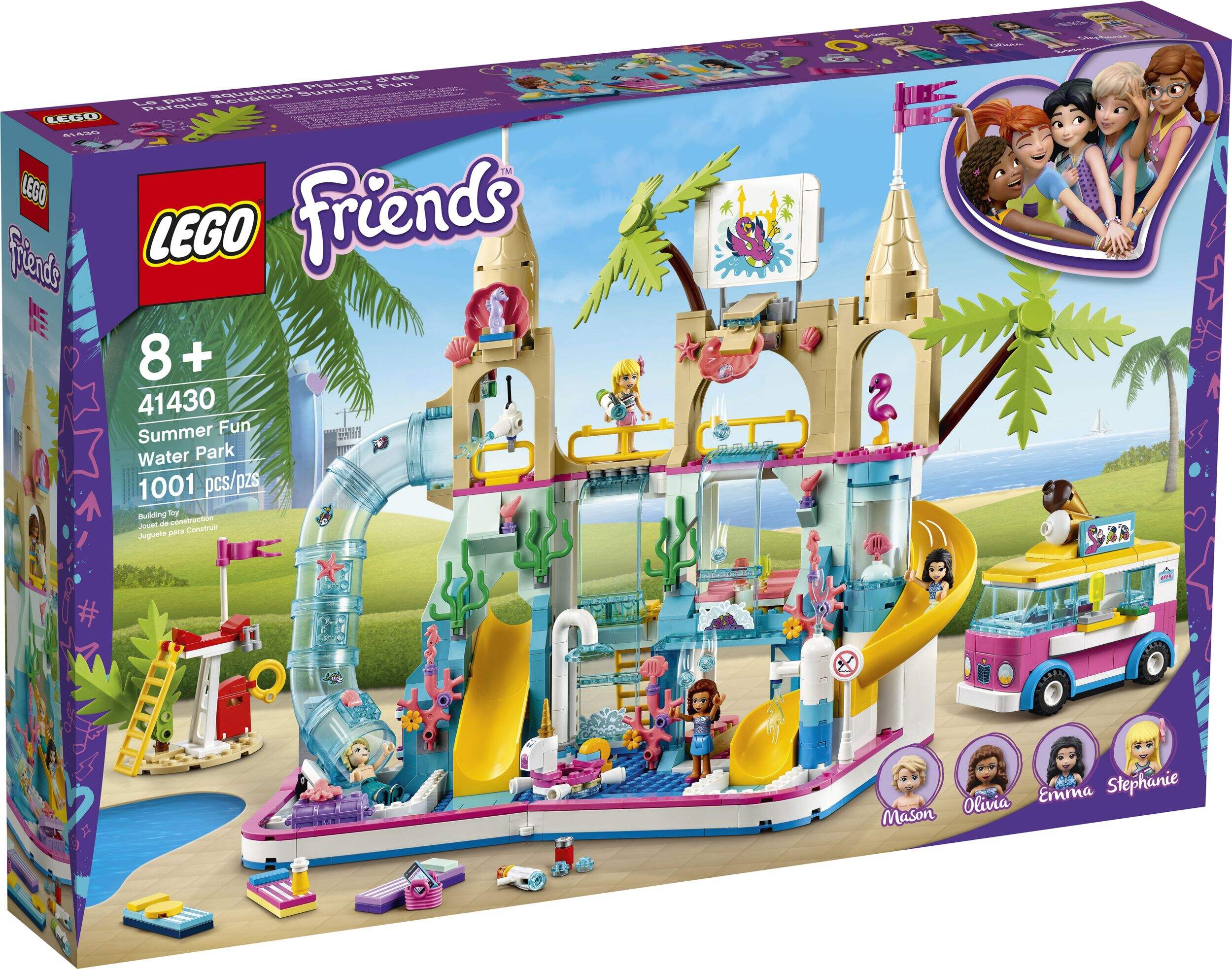 LEGO® Friends Summer Fun Water Park 41430 Building Toy Kit For Kids, Ages 8+ Front_Angled_Right