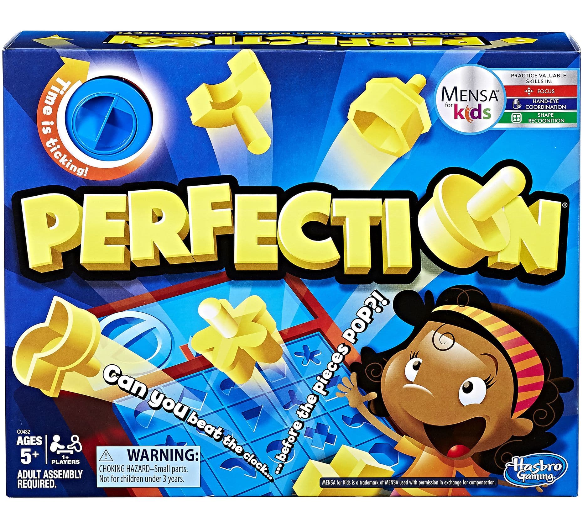 Hasbro Perfection Skill Practicing Board Game For Kids Ages 5