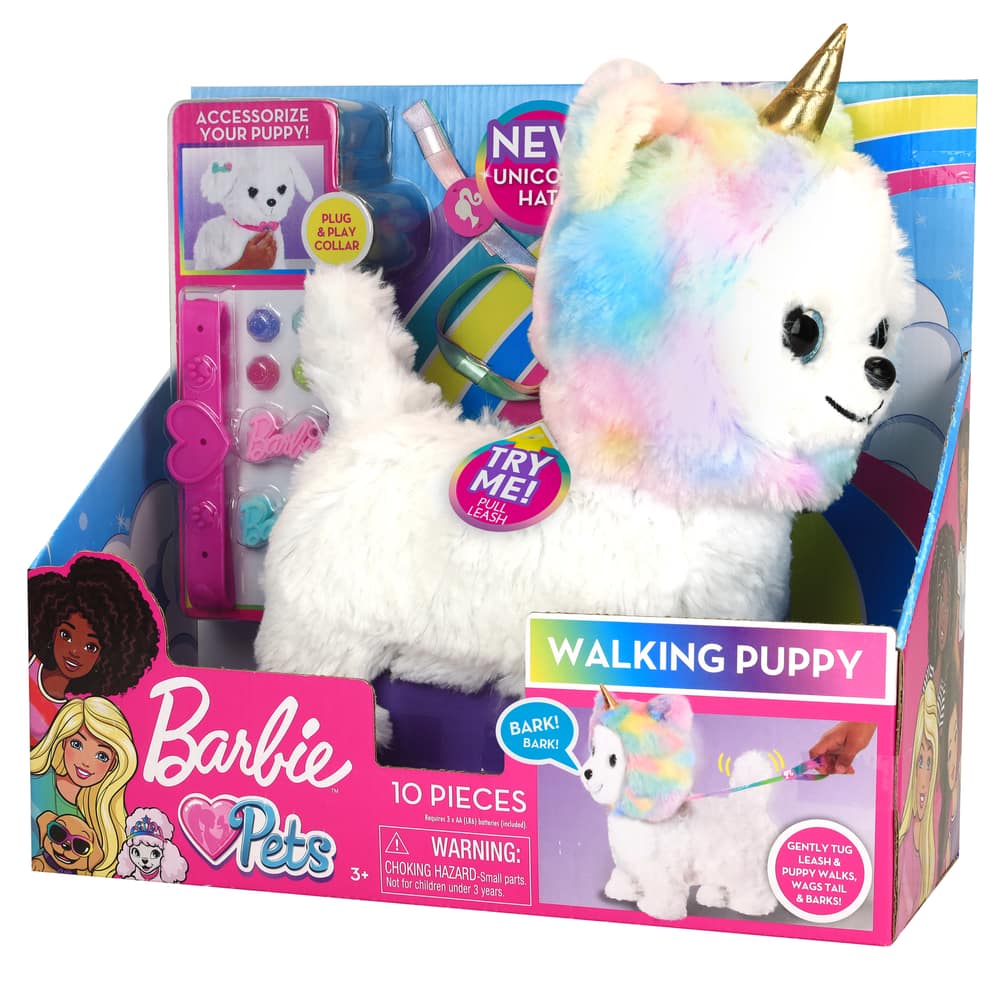 Details about   Barbie Walk and Wag Puppy White 