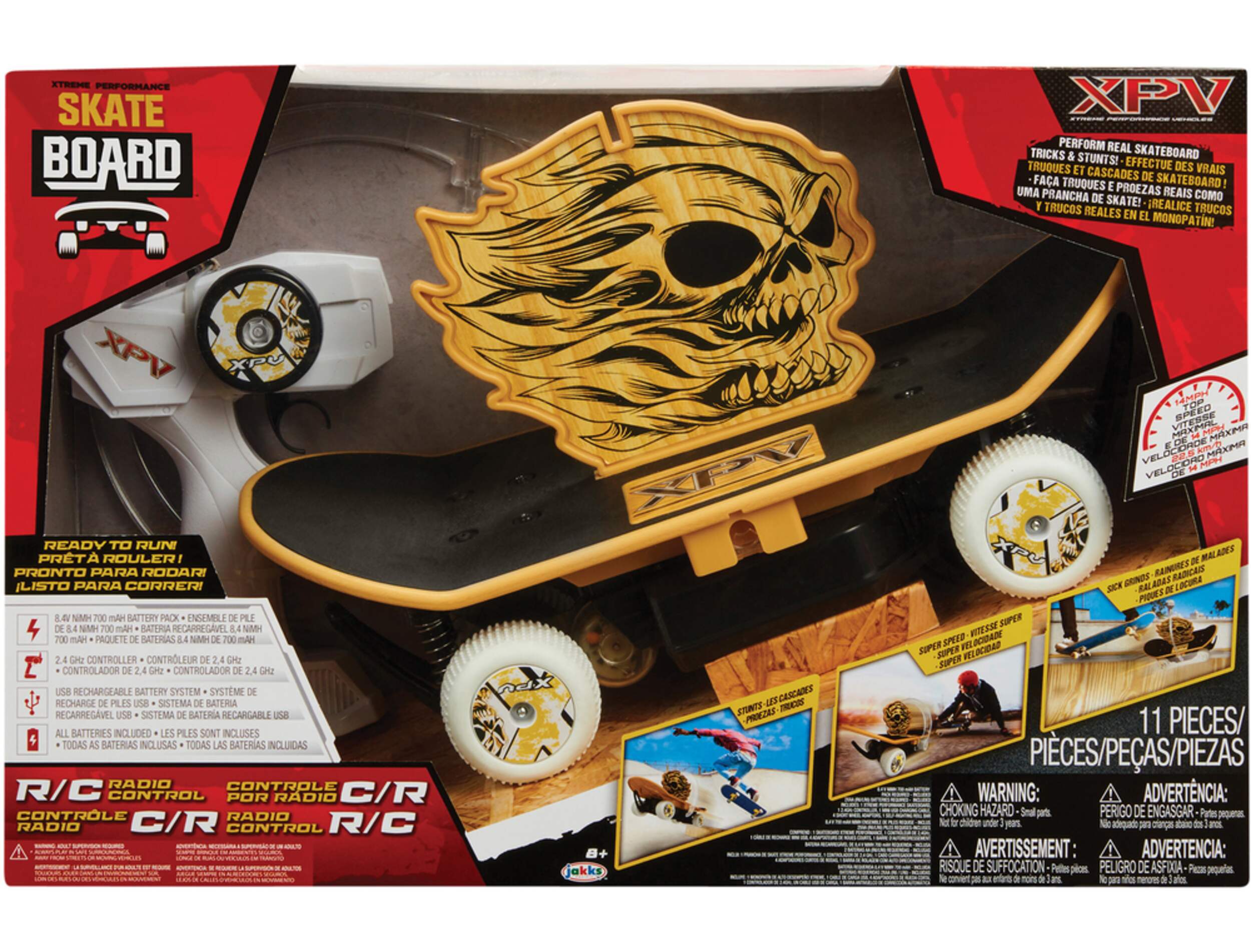 XPV Remote Control Skateboard Front_Flat