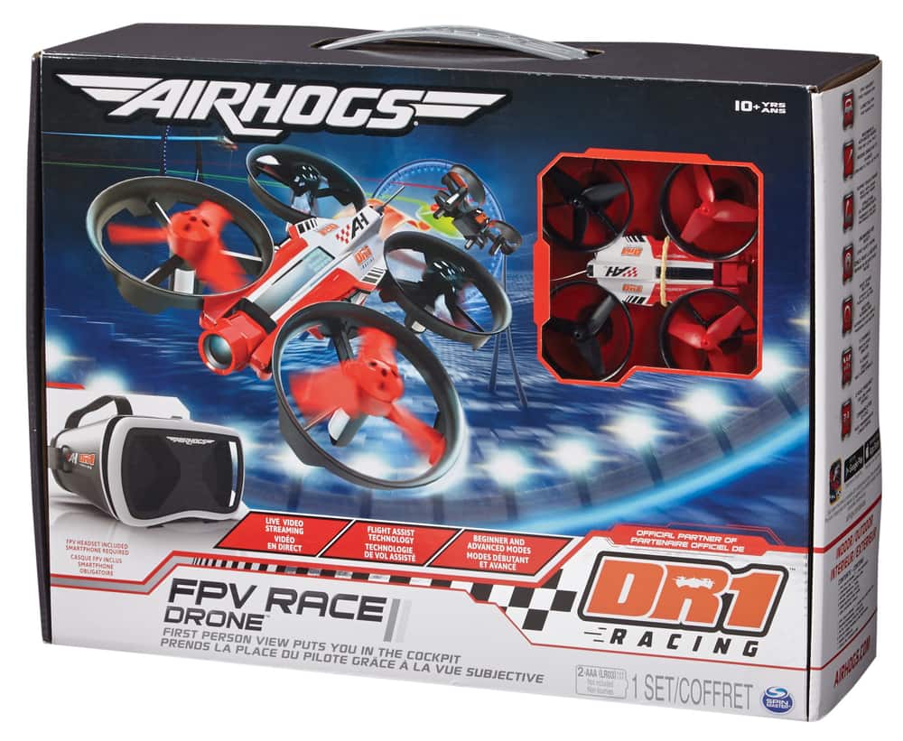 Radio Controlled Air Hogs Drone Power Racers Used  Box Is Damaged 