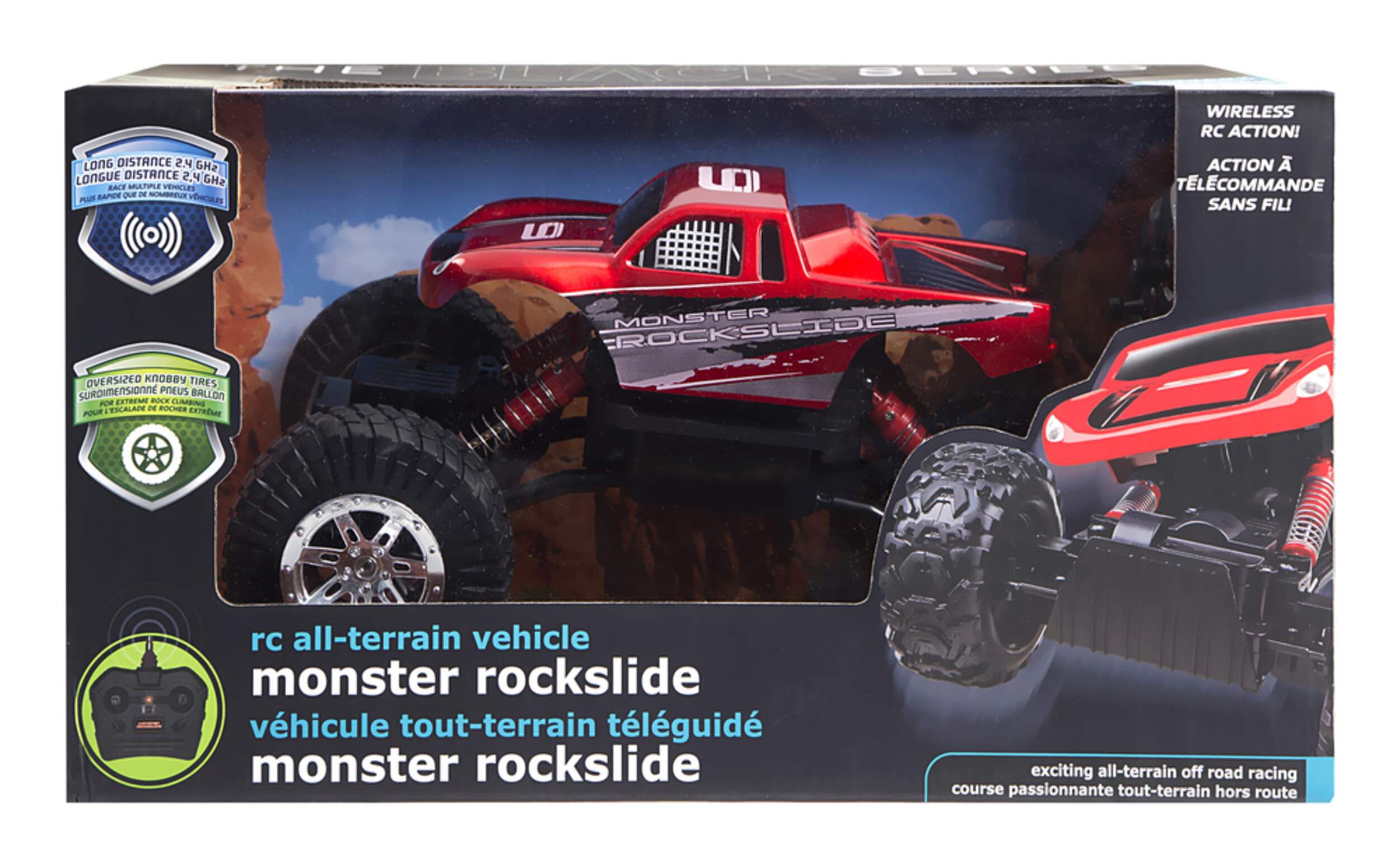 Black Series Remote Control Rock Slide Truck, Assorted Front_Flat