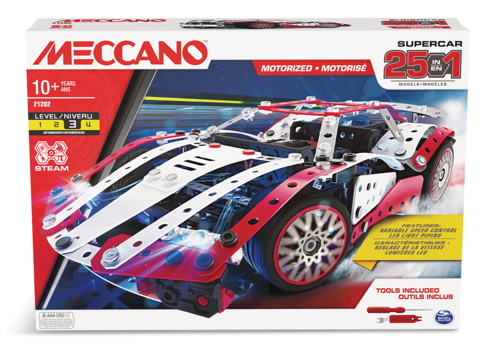 Meccano Junior Race Car Children's Construction Toy Build Play Create Make 
