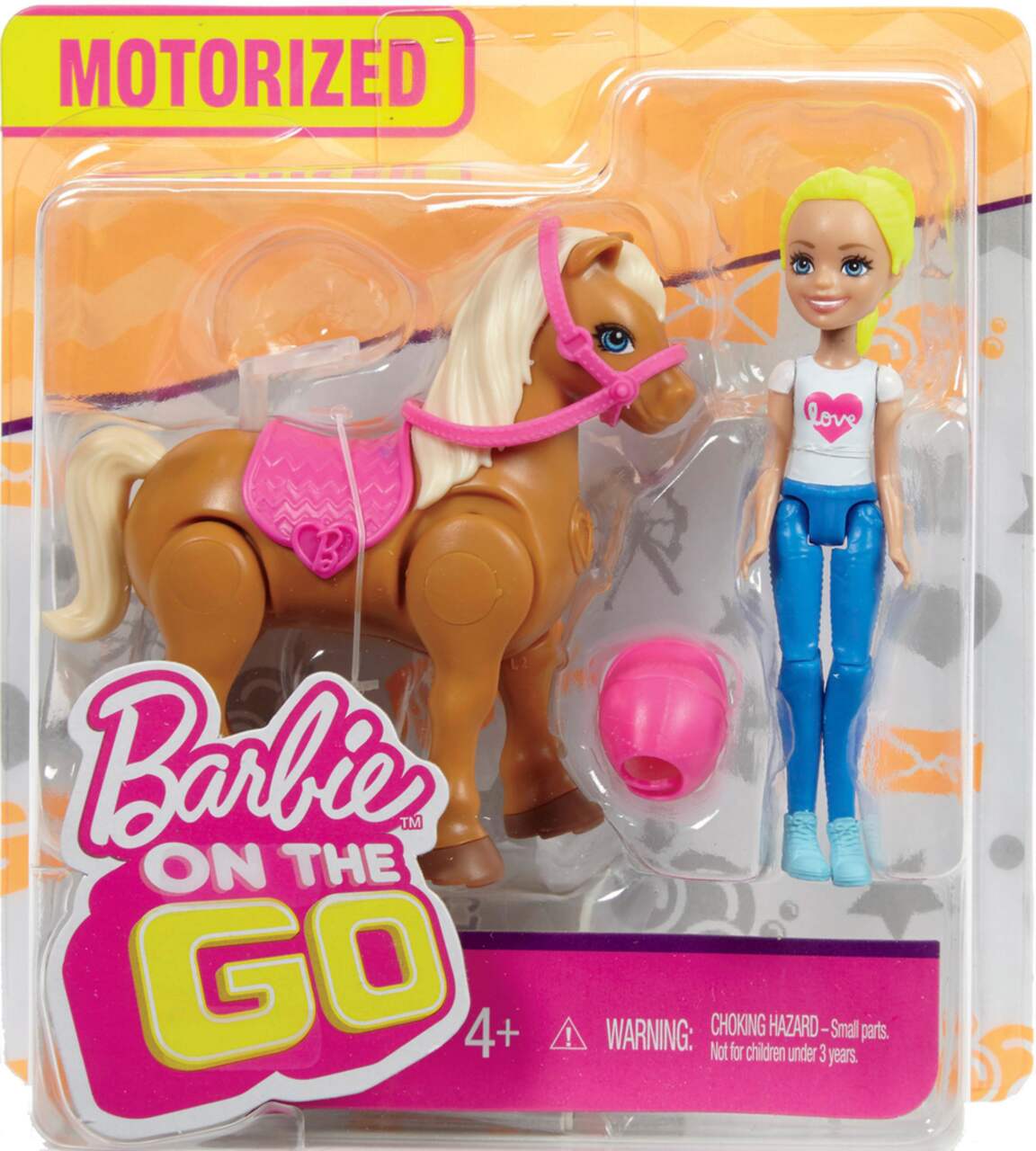 Barbie on the top go horse