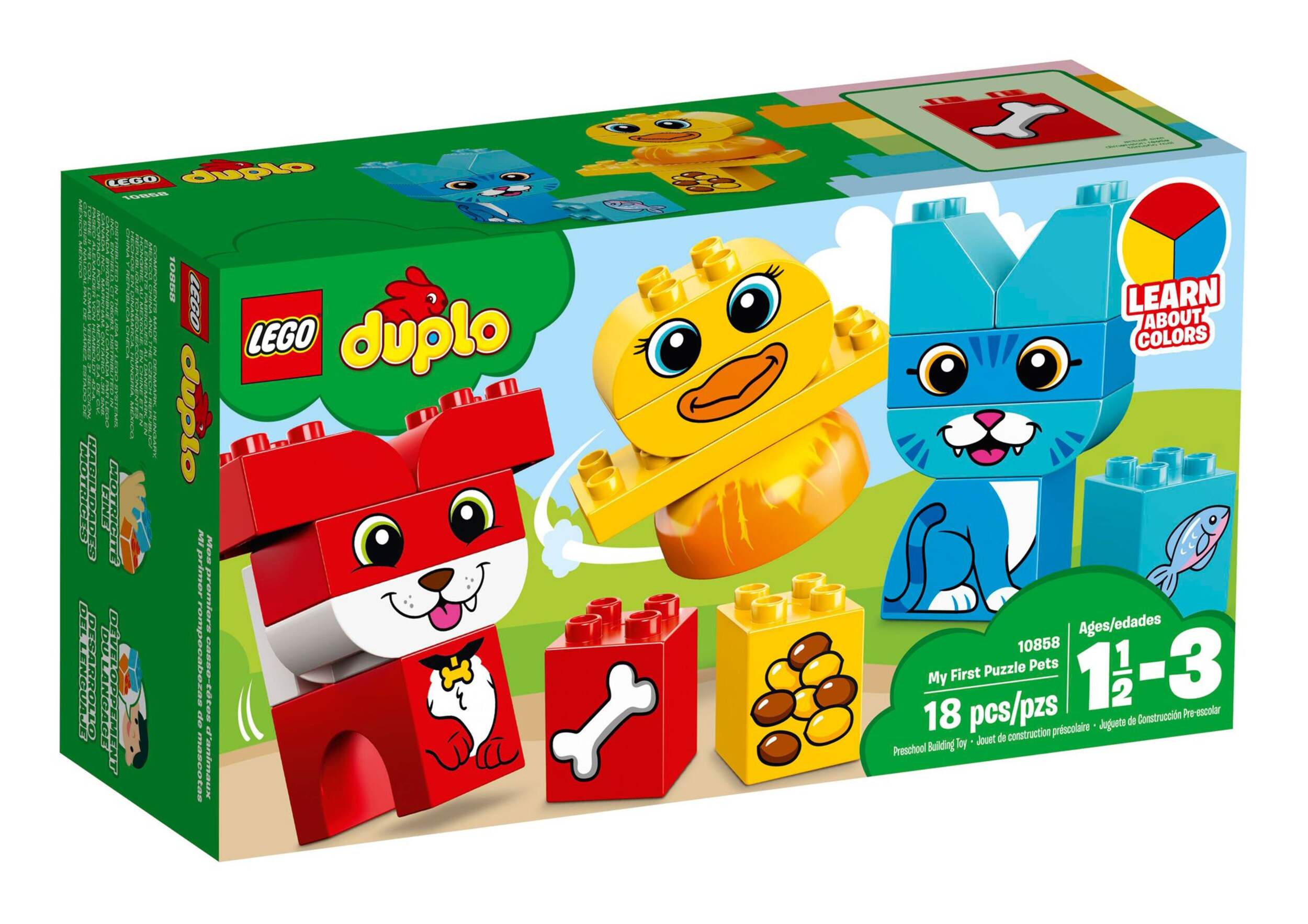 Mes premiers casse-têtes d’animaux LEGO Duplo, 18 pces Front_Angled_Right