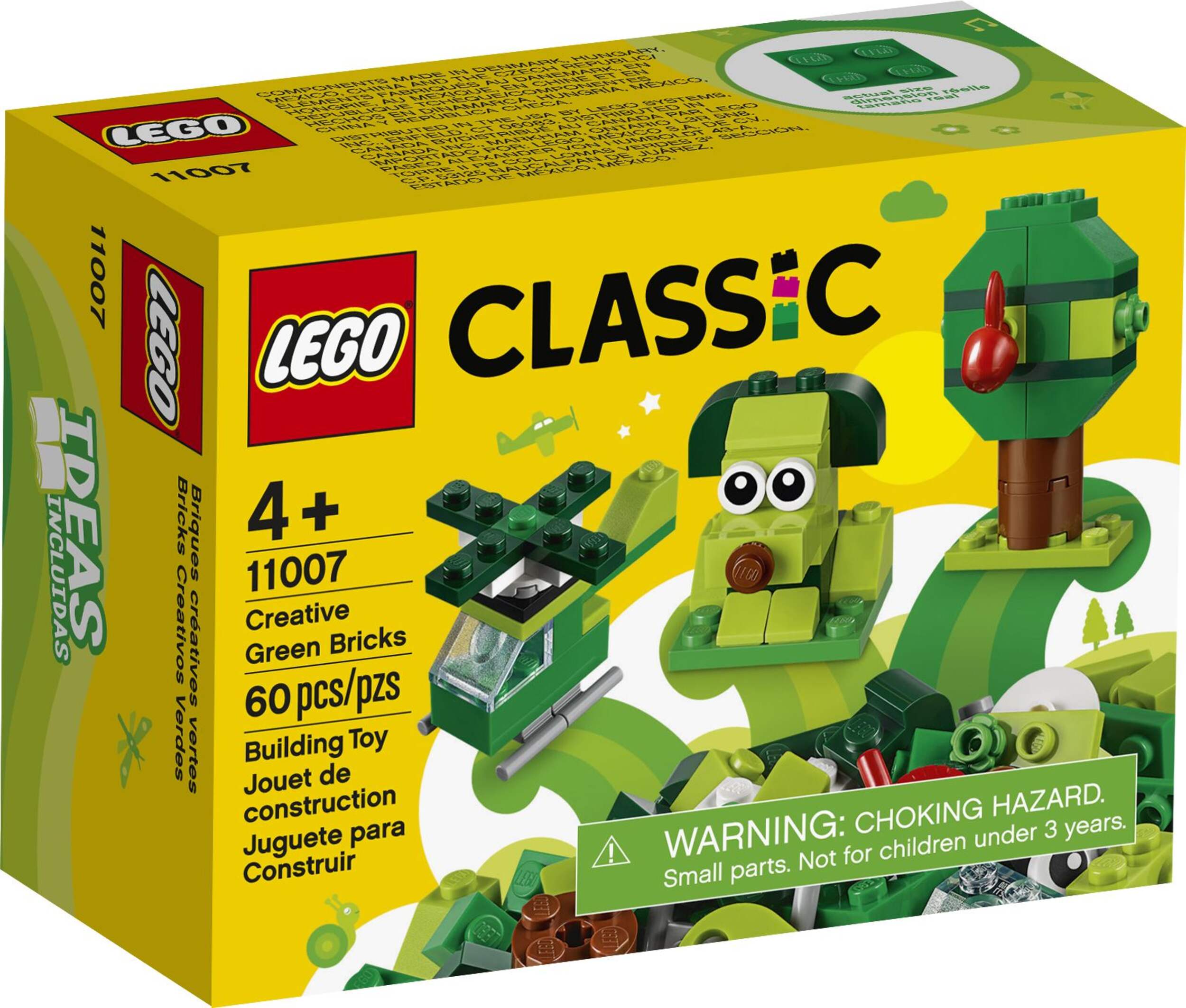 LEGO® Classic Creative Green Bricks 11007 Building Toy Kit For Kids, Ages 4+ Front_Angled_Right