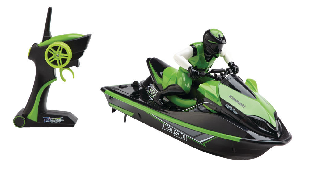 Kawasaki 110 Scale Remote Controlled Jet Ski Toy w/Realistic Rider